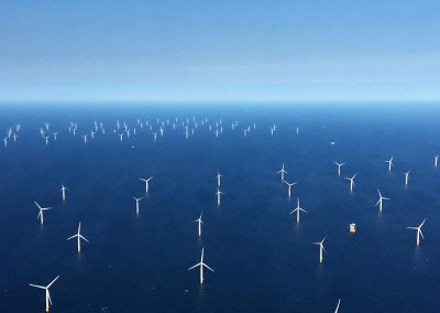 Wind power plant in the sea